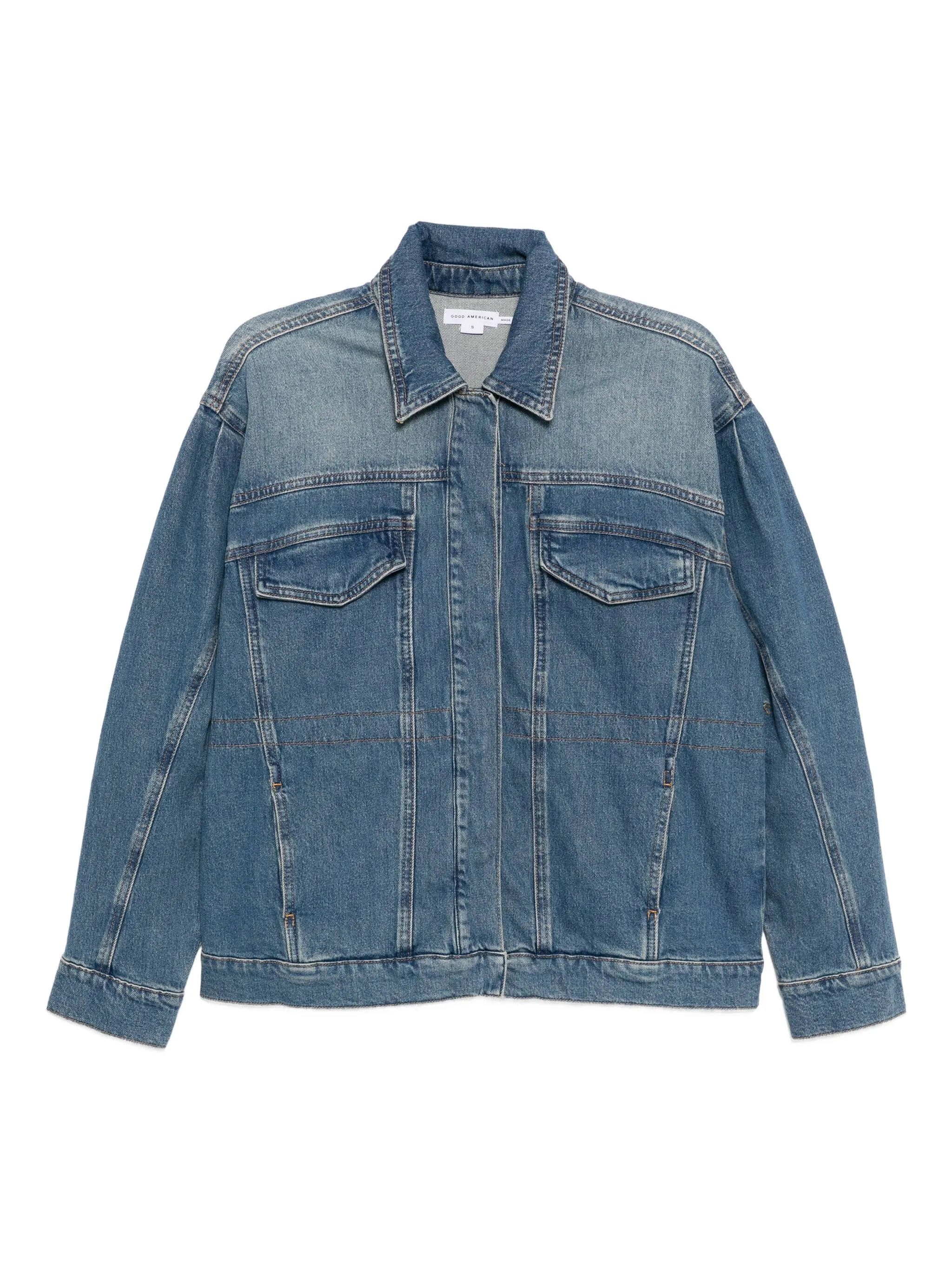 Джинсовая куртка с объемными рукавами Good American, синий
Джинсовая куртка с объемными рукавами Good American, синий