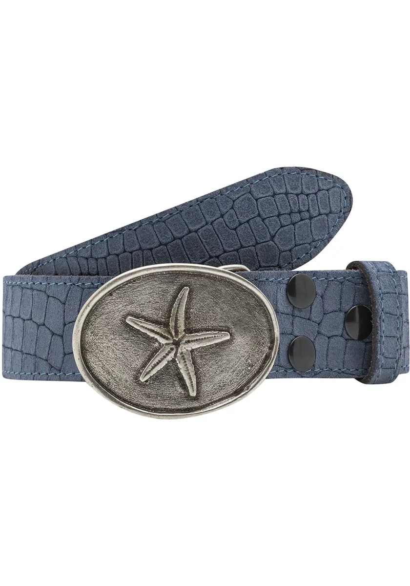 Кожаный ремень LIFEBURG by showroom 019° со сменной застежкой "Starfish Oval Silver" Rettungsring By Showroom 019°, синий
Кожаный ремень LIFEBURG by showroom 019° со сменной застежкой "Starfish Oval Silver" Rettungsring By Showroom 019°, синий