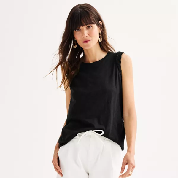 Женская вязаная майка-мускулистка Sonoma Goods For Life, цвет pitch black
Женская вязаная майка-мускулистка Sonoma Goods For Life, цвет pitch black