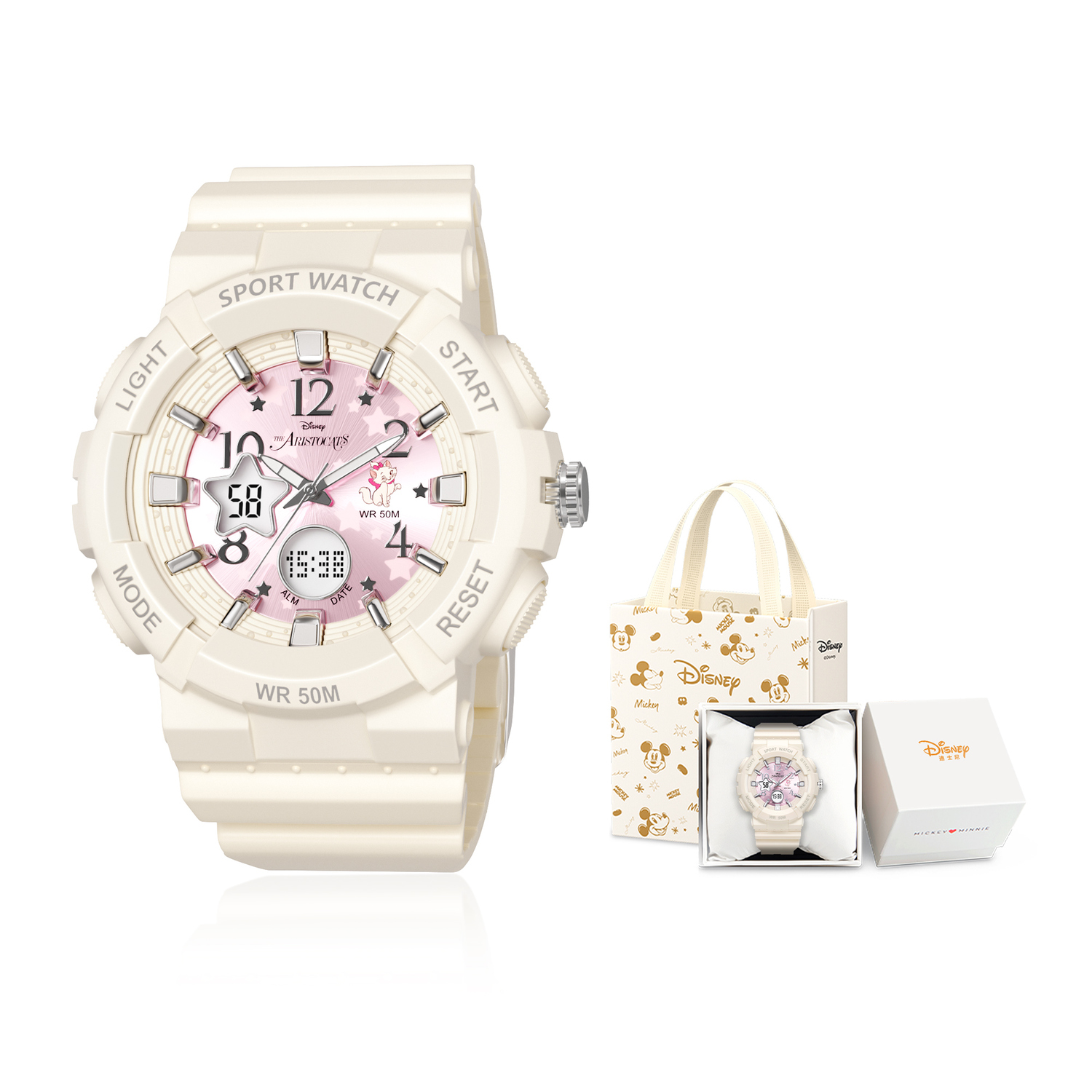 Disney Электронные кварцевые часы с ремешком TPU женские часы розовый циферблат
Disney Электронные кварцевые часы с ремешком TPU женские часы розовый циферблат