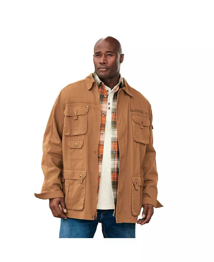 By KingSize Мужская утепленная куртка Utility с 9 карманами Big & Tall Boulder Creek, коричневый 
By KingSize Мужская утепленная куртка Utility с 9 карманами Big & Tall Boulder Creek, коричневый