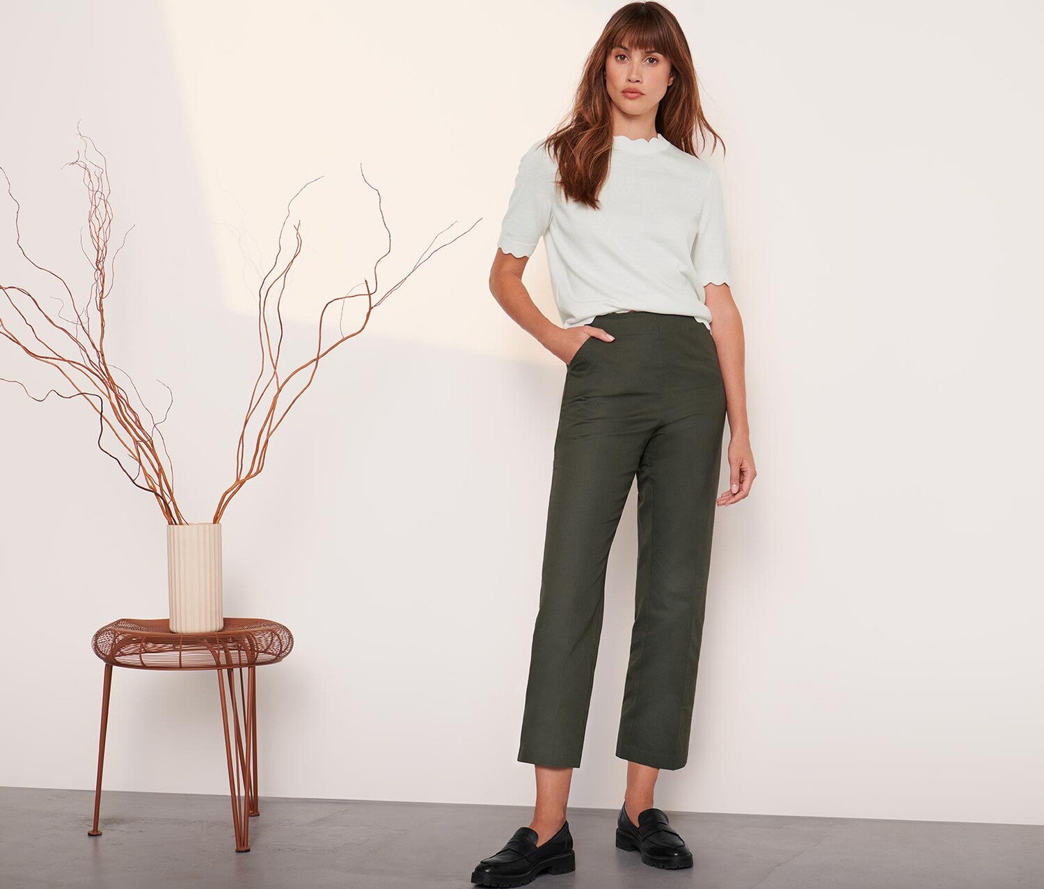 Тканые брюки Tchibo, оливково-зеленый
Тканые брюки Tchibo, оливково-зеленый