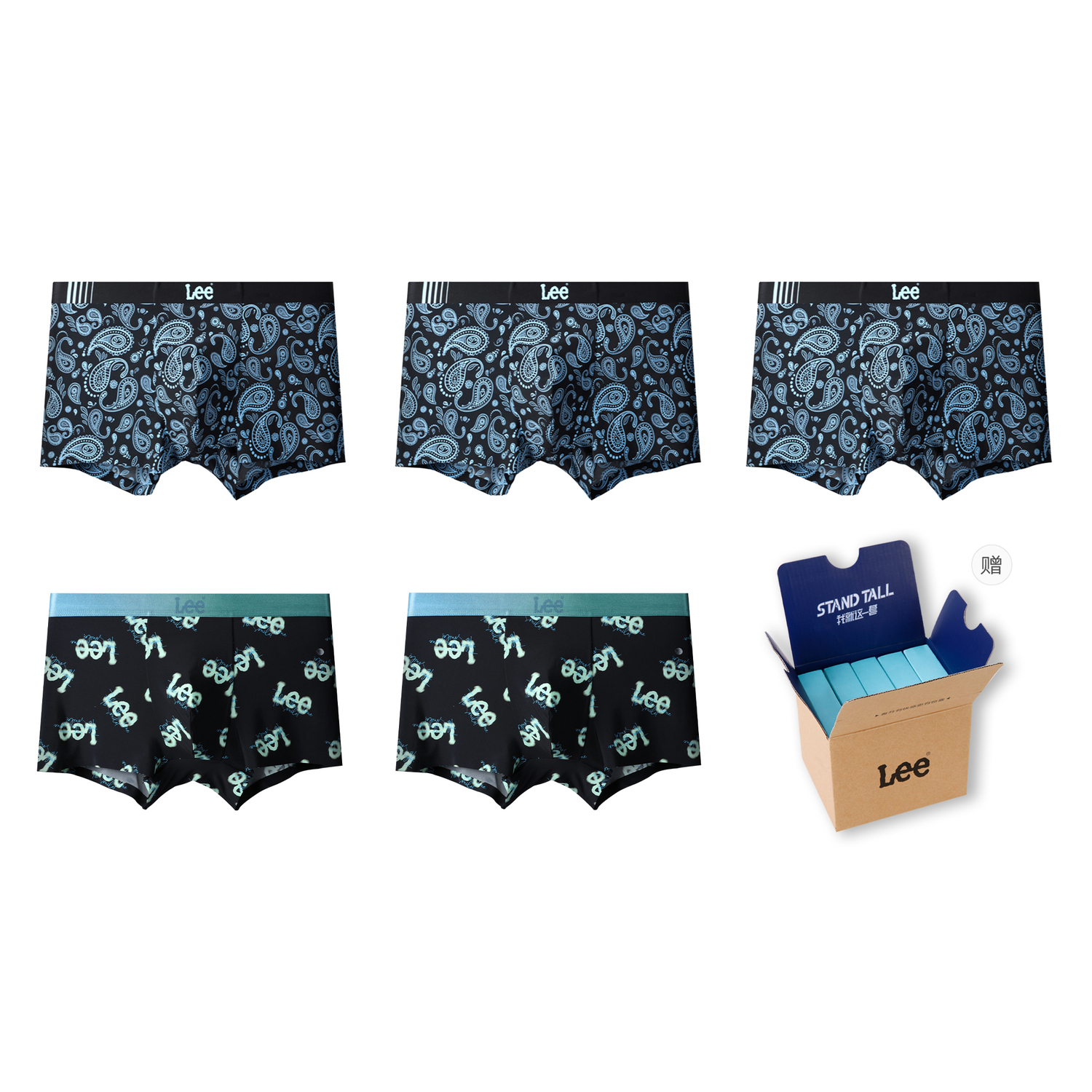 Lee Подарочный набор мужского белья 5 пар
Lee Подарочный набор мужского белья 5 пар