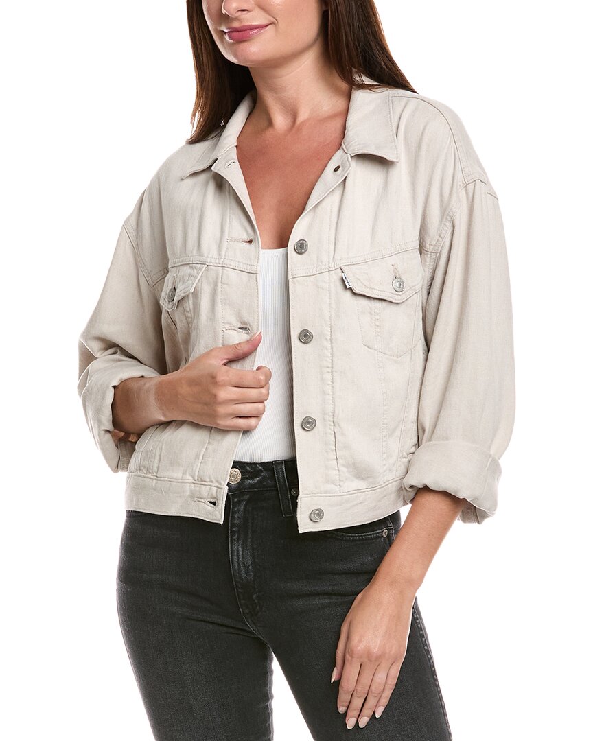 Левис Укороченная 90-х Куртка Тракер из льняной смеси Levi's, белый
Левис Укороченная 90-х Куртка Тракер из льняной смеси Levi's, белый