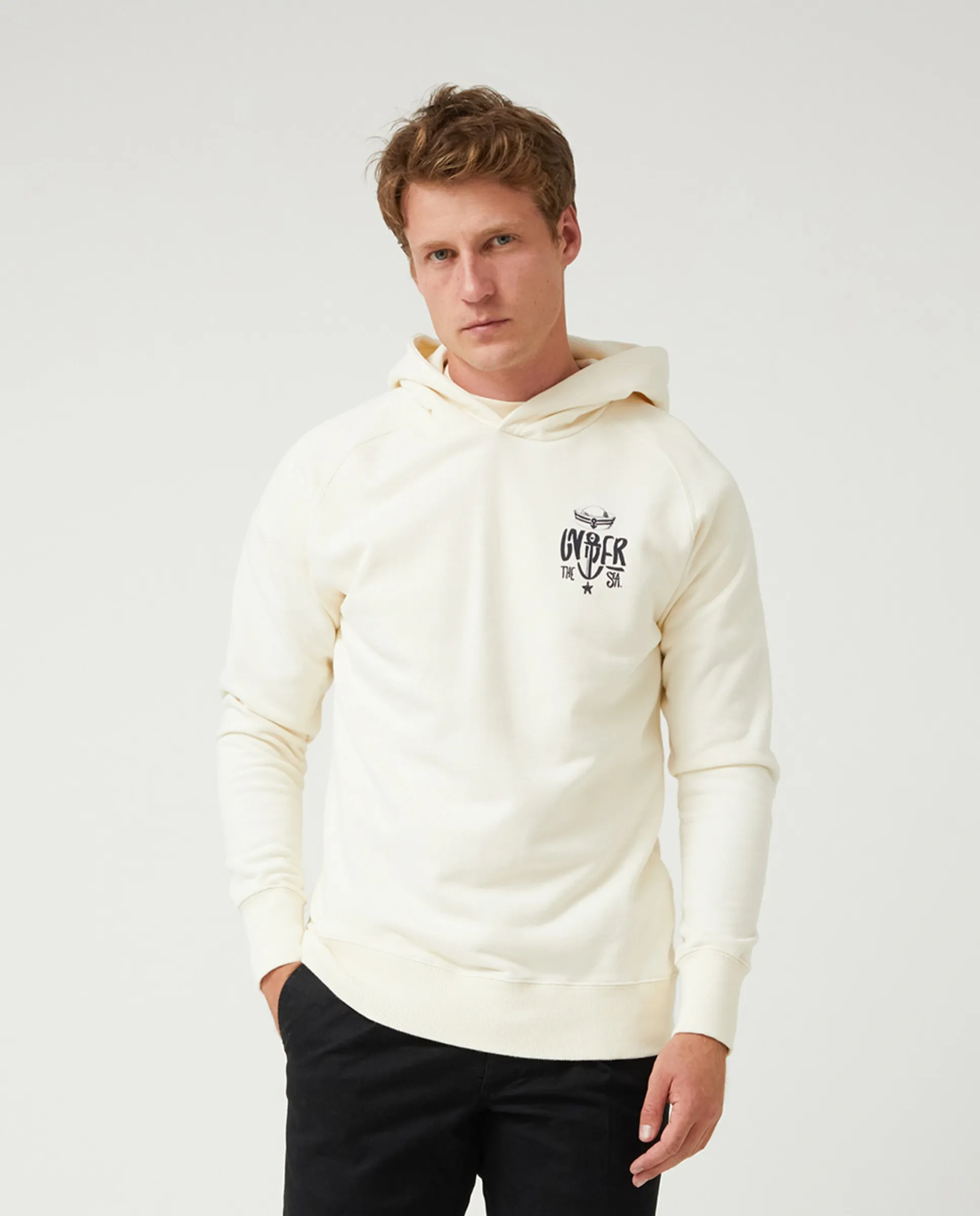 Мужская худи приталенного кроя Altonadock, белый 
Мужская худи приталенного кроя Altonadock, белый