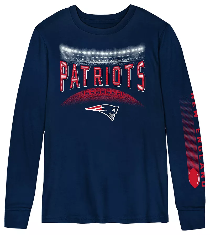 Одежда команды НФЛ, темно-синяя футболка с длинными рукавами New England Patriots Lights для маленьких детей NFL Team Apparel
Одежда команды НФЛ, темно-синяя футболка с длинными рукавами New England Patriots Lights для маленьких детей NFL Team Apparel