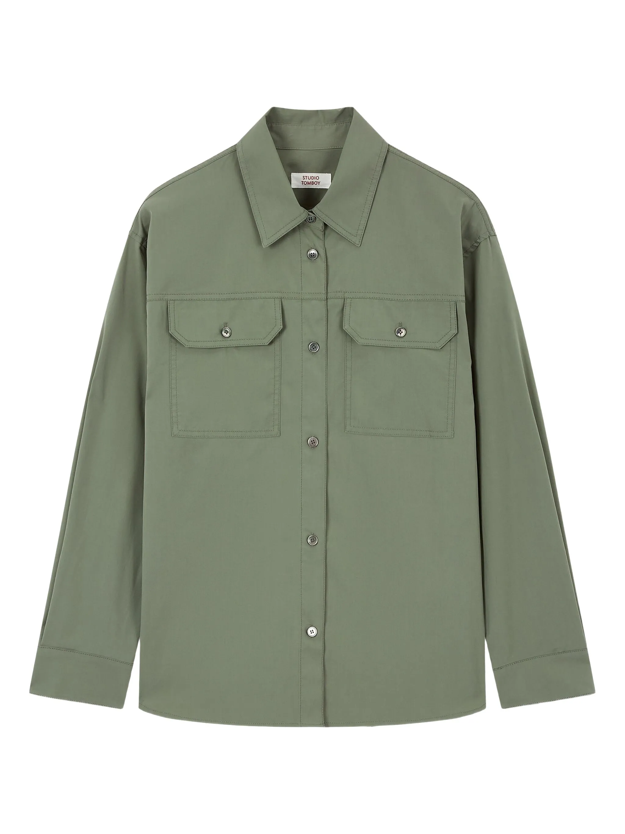 Рубашка с накладными карманами Tomboy, зеленый
Рубашка с накладными карманами Tomboy, зеленый
