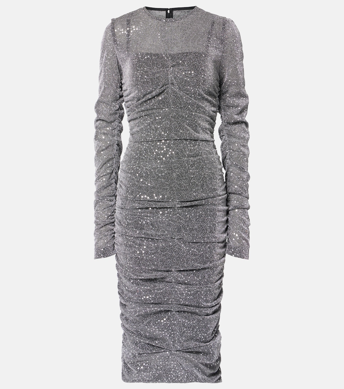 Платье миди с рюшами и пайетками Dolce&Gabbana, серебряный
Платье миди с рюшами и пайетками Dolce&Gabbana, серебряный