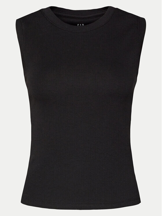 Топ приталенного кроя Gap, черный 
Топ приталенного кроя Gap, черный