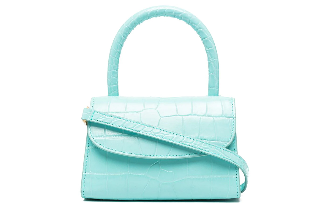 By Far Миниатюрная женская сумка из крокодиловой кожи голубого цвета
By Far Миниатюрная женская сумка из крокодиловой кожи голубого цвета