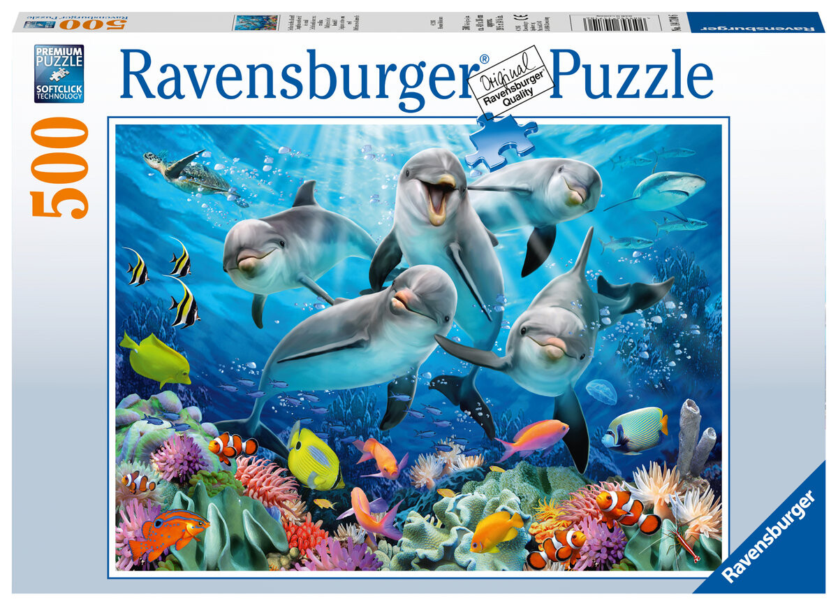 Ravensburger, пазл, Дельфины, 500 шт.
Ravensburger, пазл, Дельфины, 500 шт.