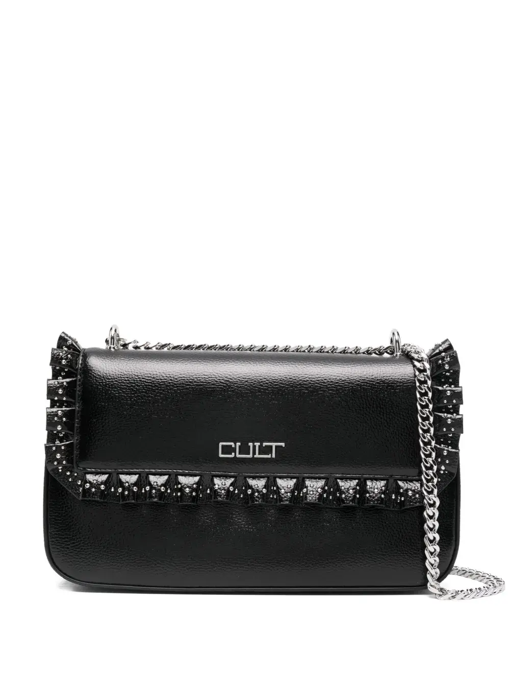 Сумка-сэтчел с оборками и заклепками Cult, черный
Сумка-сэтчел с оборками и заклепками Cult, черный