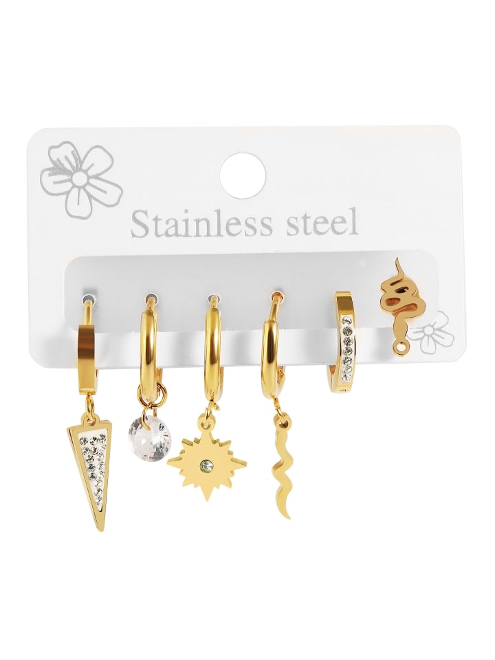 Adeliás Женские серьги - серьги-гвоздики из нержавеющей стали в золотом исполнении
Adeliás Женские серьги - серьги-гвоздики из нержавеющей стали в золотом исполнении