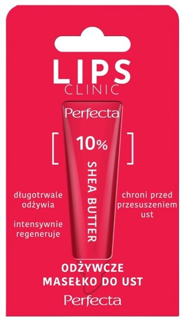 Perfecta, Lips Clinic, масло для губ с 10% маслом ши, 10 г
Perfecta, Lips Clinic, масло для губ с 10% маслом ши, 10 г