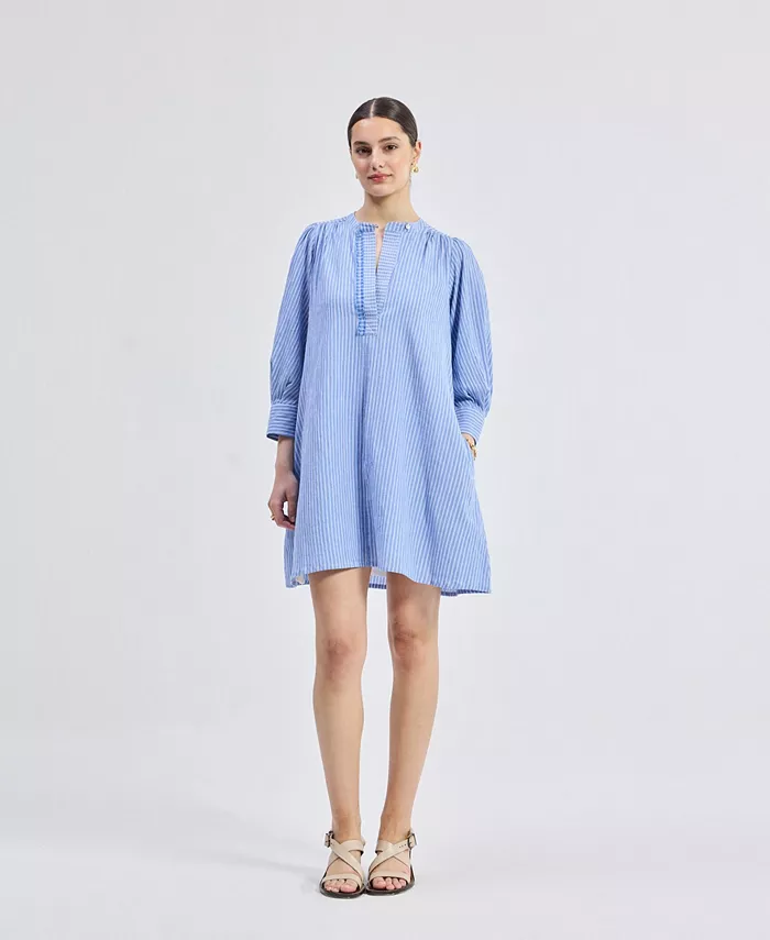 Женское платье-туника свободного кроя с дополнительным поясом Reistor, синий
Женское платье-туника свободного кроя с дополнительным поясом Reistor, синий