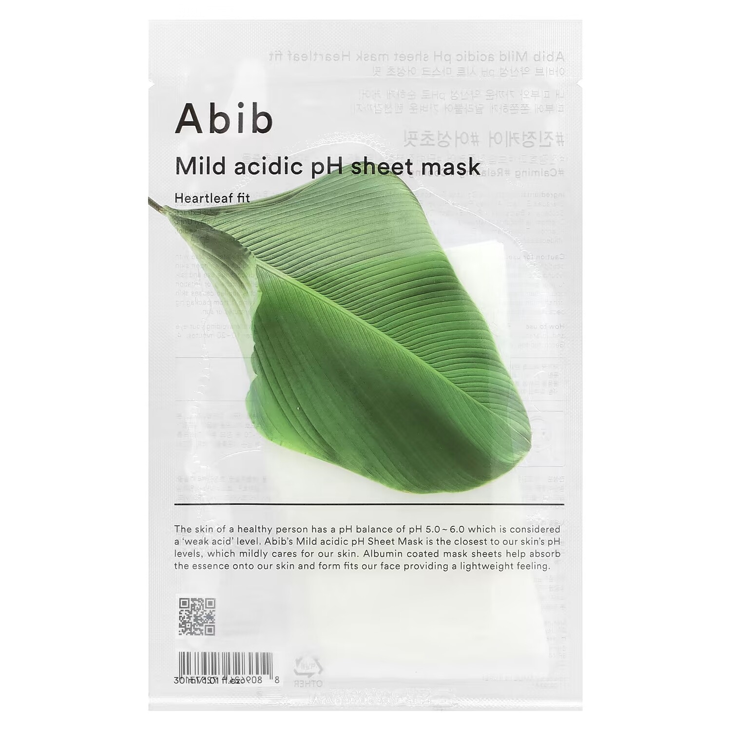 Маска тканевая Abib Mild Acidic pH Beauty Heartleaf Fit, 30 мл
Маска тканевая Abib Mild Acidic pH Beauty Heartleaf Fit, 30 мл