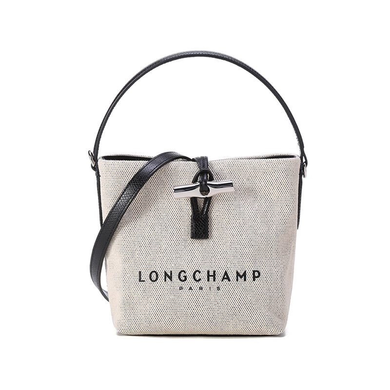 LONGCHAMP Маленькая сумка ведро из канвы Розо 
LONGCHAMP Маленькая сумка ведро из канвы Розо