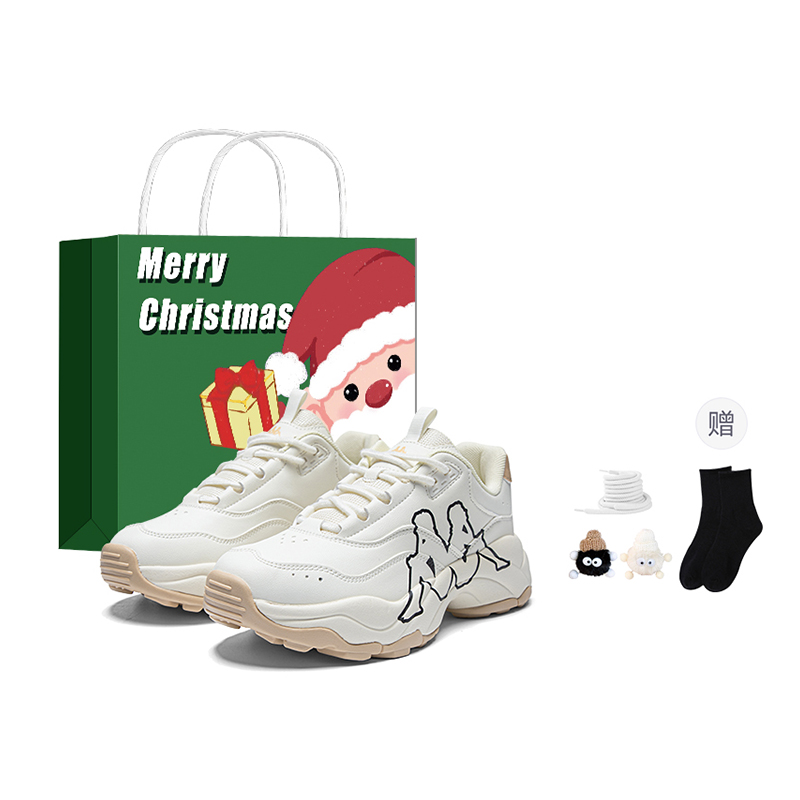 Kappa Антискользящие и износостойкие низкие массивные кроссовки для увеличения роста унисекс белые - белый цвет цзунцзы (подарочная упаковка "Черный тигр" + носки) 
Kappa Антискользящие и износостойкие низкие массивные кроссовки для увеличения роста унисекс белые - белый цвет цзунцзы (подарочная упаковка "Черный тигр" + носки)