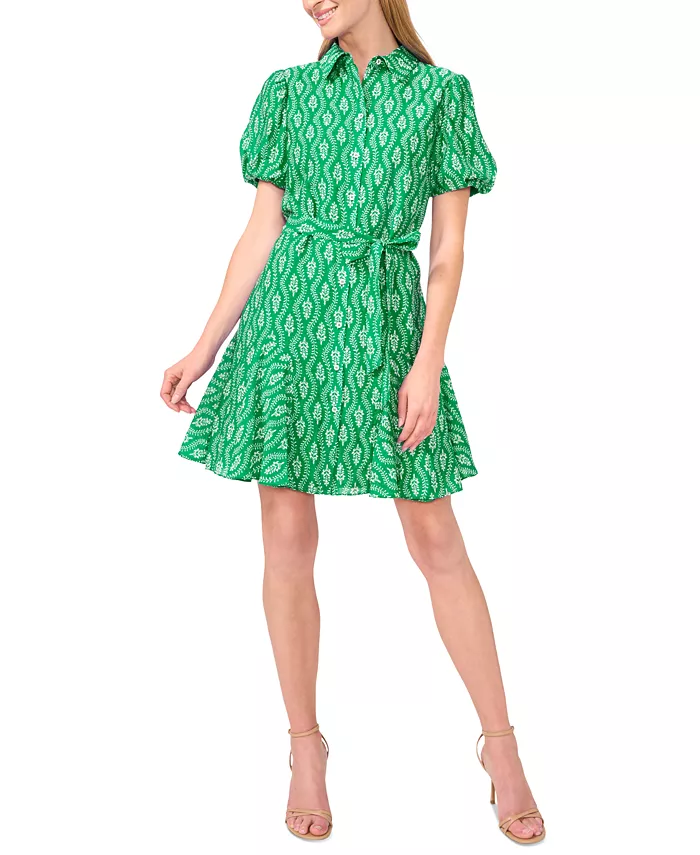 Женское платье-рубашка с запахом и поясом CeCe, зеленый
Женское платье-рубашка с запахом и поясом CeCe, зеленый