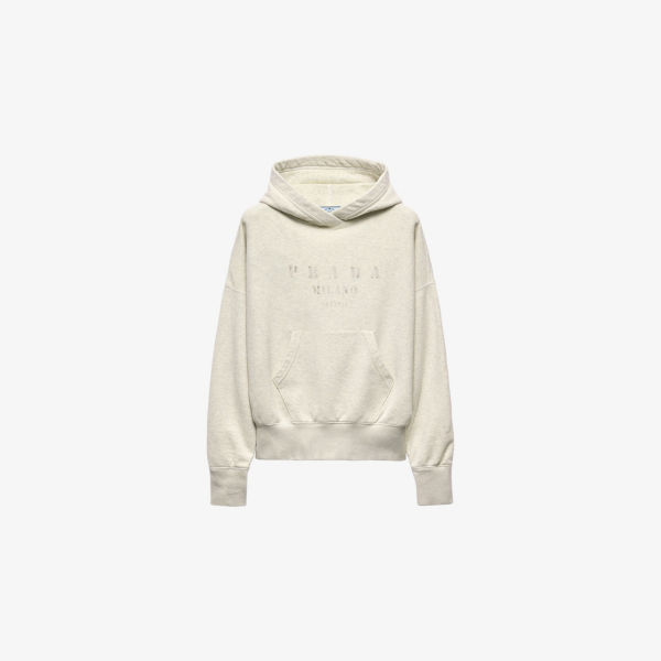 Худи Prada свободного кроя из хлопкового джерси, бежевый
Худи Prada свободного кроя из хлопкового джерси, бежевый