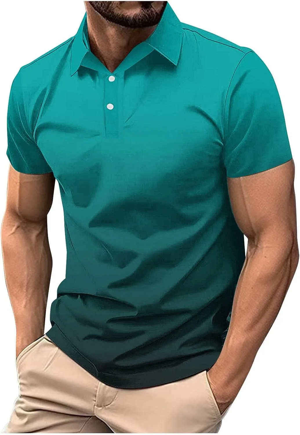 Мужская рубашка с воротником и коротким рукавом Gradient Color для тренировок, гольфа и отдыха OSFVNOXV
Мужская рубашка с воротником и коротким рукавом Gradient Color для тренировок, гольфа и отдыха OSFVNOXV