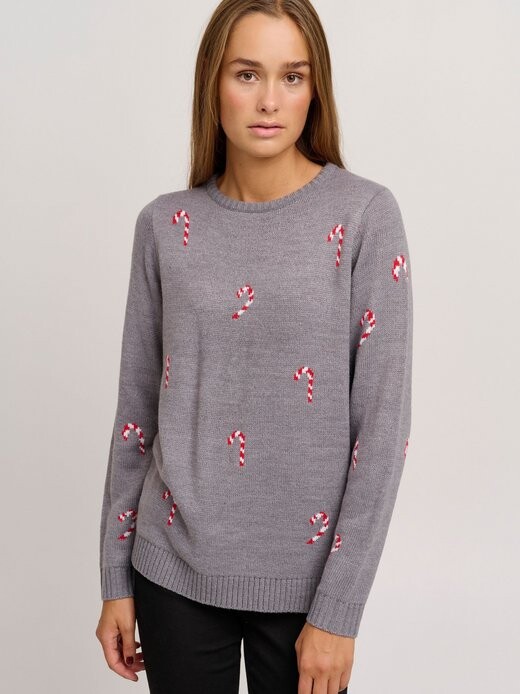 Вязаный свитер окскритель Oxmo, серый
Вязаный свитер окскритель Oxmo, серый