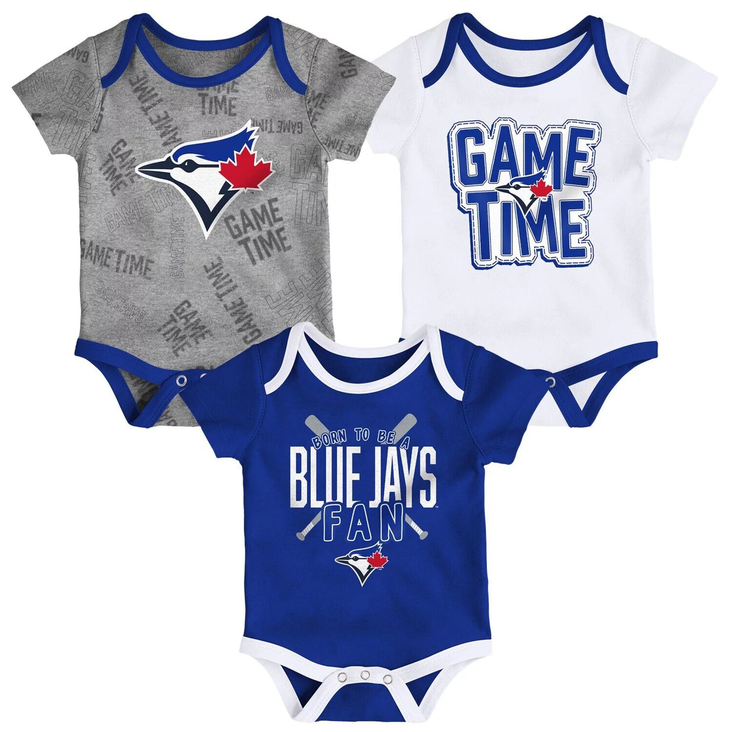 Комплект боди из трех частей для новорожденных и младенцев Toronto Blue Jays Royal/Белый/Серый с меланхолией Game Time Outerstuff
Комплект боди из трех частей для новорожденных и младенцев Toronto Blue Jays Royal/Белый/Серый с меланхолией Game Time Outerstuff