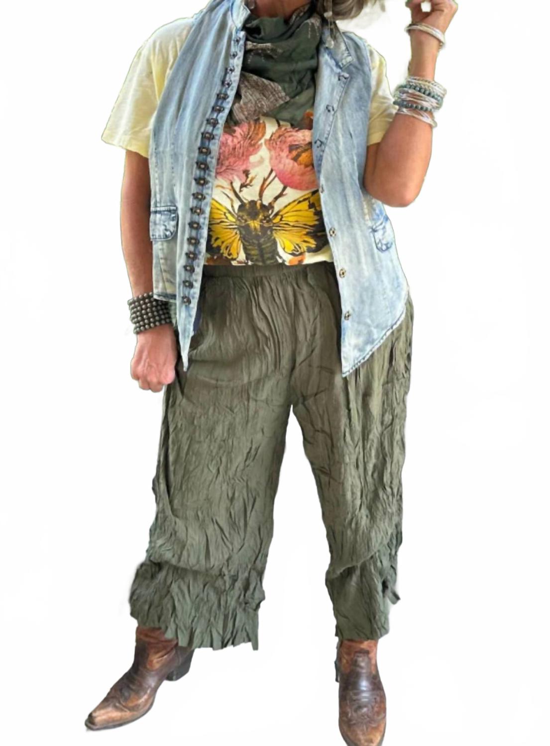 Брюки Everyday Love One Size оливково-зеленого цвета Jaded Gypsy 
Брюки Everyday Love One Size оливково-зеленого цвета Jaded Gypsy