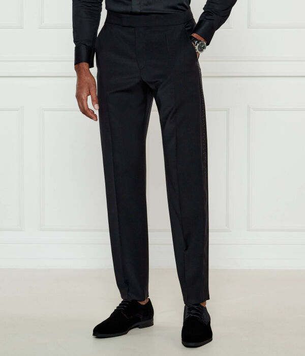 Брюки-смокинг шерстяные Paul Boss Regular Fit, черный
Брюки-смокинг шерстяные Paul Boss Regular Fit, черный