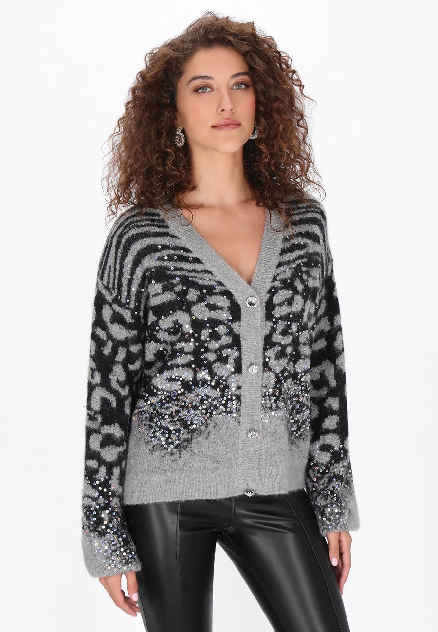Кардиган faina Cardigan, Grey/Black/Grey
Кардиган faina Cardigan, Grey/Black/Grey