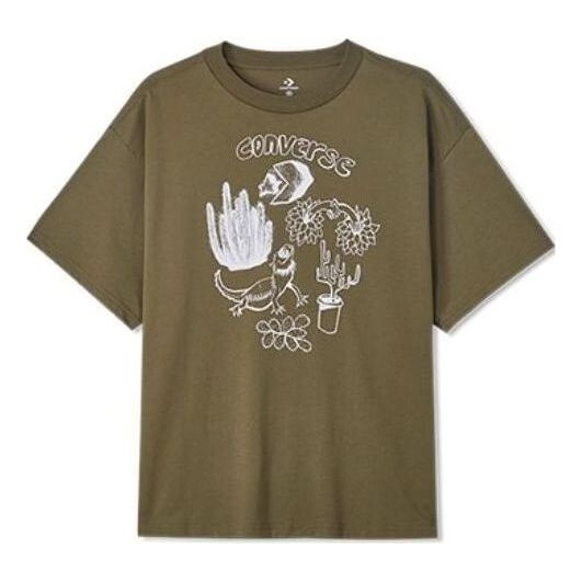 Футболка desert neighbors tee 'olive green' Converse, зеленый 
Футболка desert neighbors tee 'olive green' Converse, зеленый