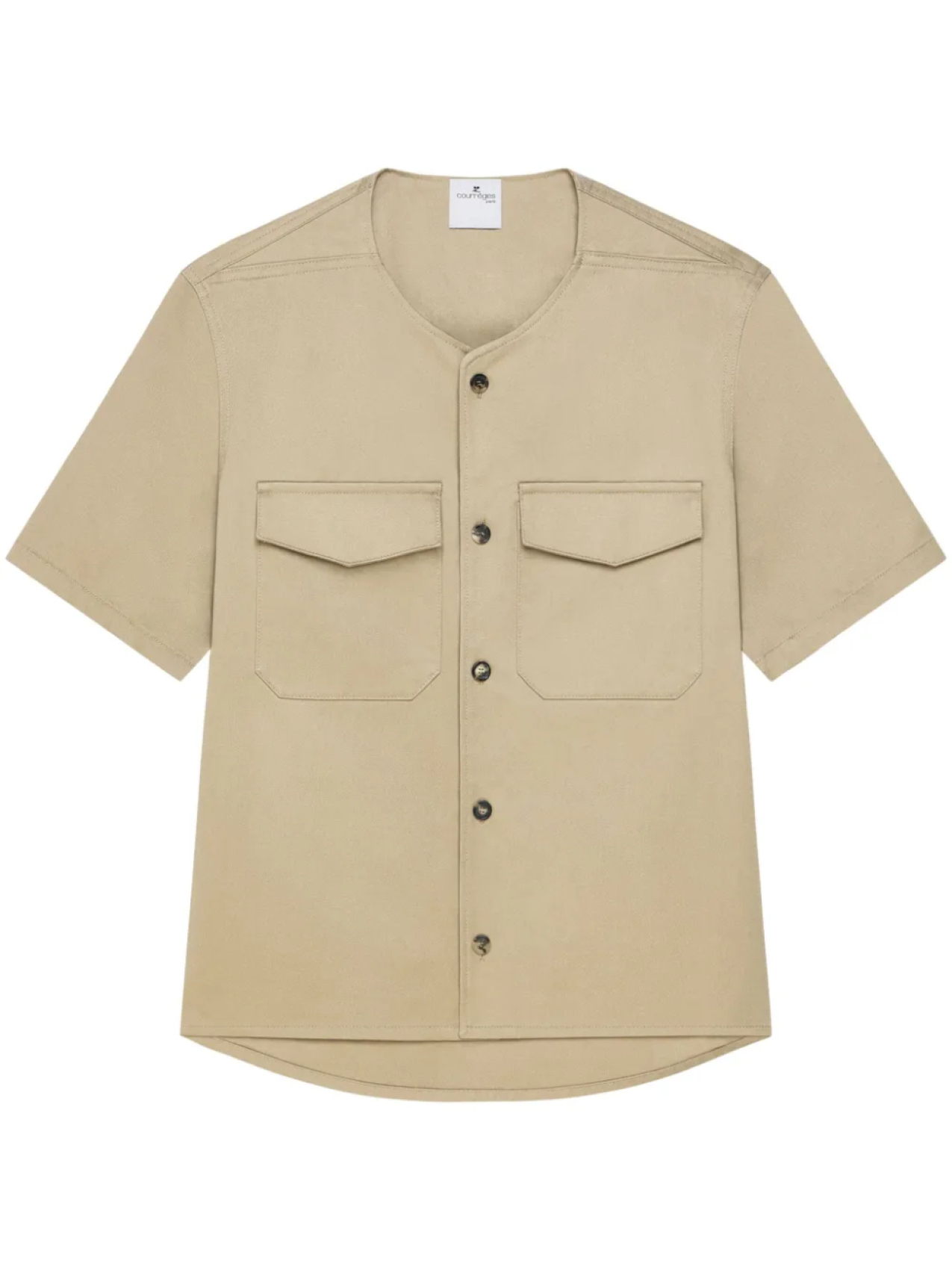 Courrèges рубашка с накладными карманами, нейтральный
Courrèges рубашка с накладными карманами, нейтральный