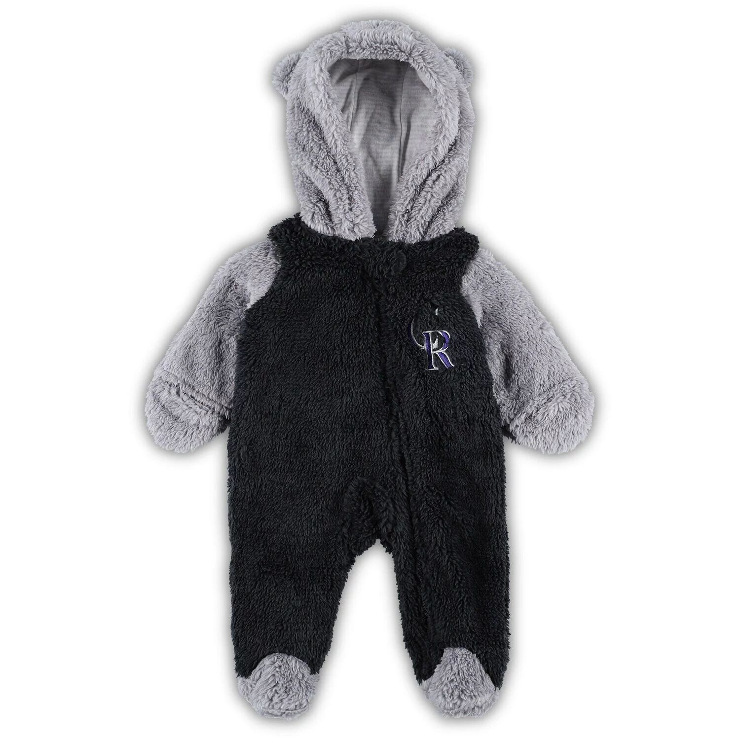 Для новорожденных и младенцев черный/серый цвет Colorado Rockies Game Nap Teddy Fleece Bunting с молнией во всю длину Outerstuff
Для новорожденных и младенцев черный/серый цвет Colorado Rockies Game Nap Teddy Fleece Bunting с молнией во всю длину Outerstuff