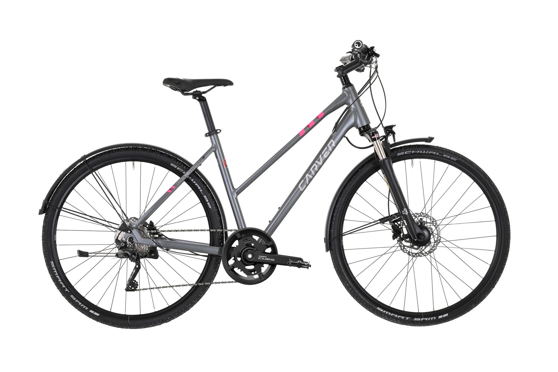 Кроссовый велосипед Carver Cinos Street 140 20s - 28 дюймов - Damen Sport - 2025, цвет Grau|anthracite silver neonpink
Кроссовый велосипед Carver Cinos Street 140 20s - 28 дюймов - Damen Sport - 2025, цвет Grau|anthracite silver neonpink