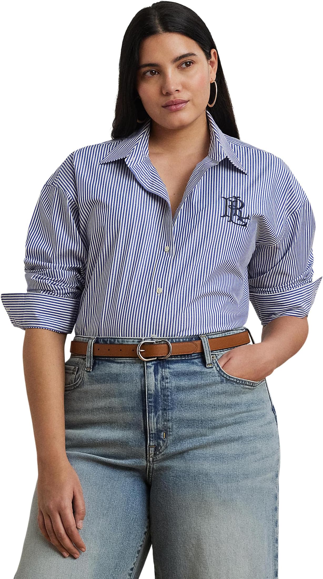 Рубашка Lauren Ralph Lauren Plus Size Kotta Long Sleeve Button Front Shirt, цвет Blue/White
Рубашка Lauren Ralph Lauren Plus Size Kotta Long Sleeve Button Front Shirt, цвет Blue/White