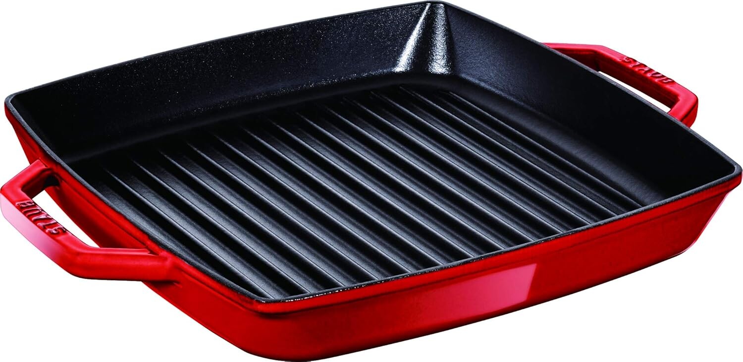 Staub 40511-730 Pure Grill Square Cherry Сковорода для гриля 9,1 дюйма (23 см), для обеих рук, литье, эмаль, совместимость с индукционной индукцией, оригинальный японский продукт, Red
Staub 40511-730 Pure Grill Square Cherry Сковорода для гриля 9,1 дюйма (23 см), для обеих рук, литье, эмаль, совместимость с индукционной индукцией, оригинальный японский продукт, Red