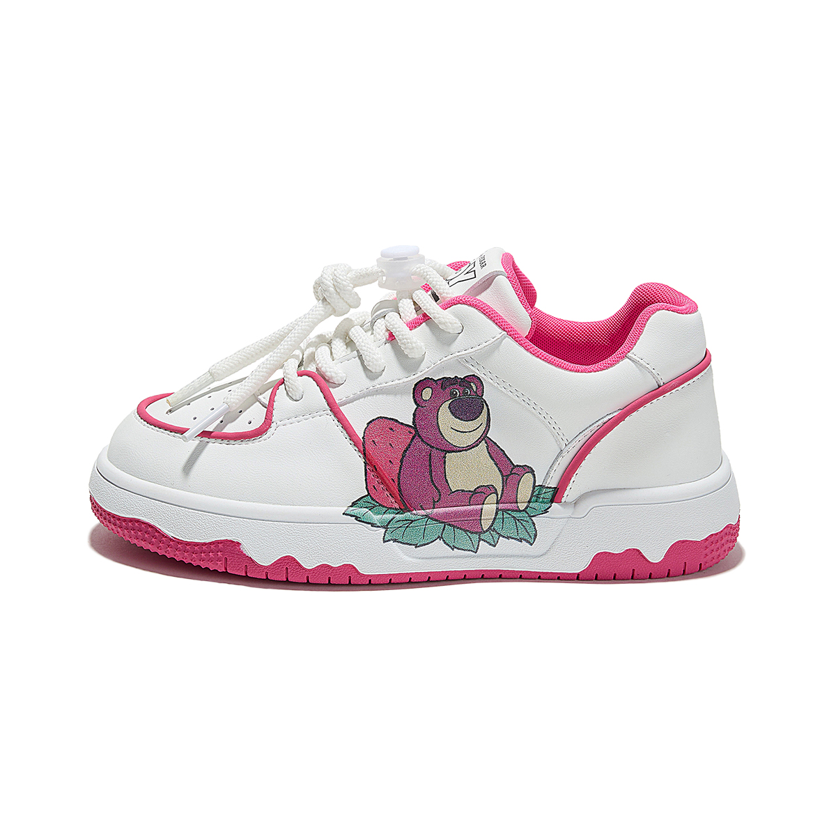 Низкие детские кроссовки для скейтбординга Strawberry Bear Series Disney, белый/черный 
Низкие детские кроссовки для скейтбординга Strawberry Bear Series Disney, белый/черный