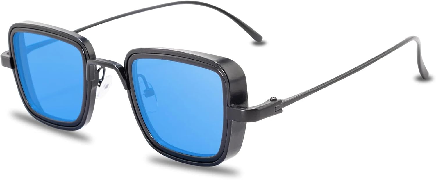 Солнцезащитные очки с защитой UV400 | Стиль стимпанк, цветные линзы, металлическая оправа | Для женщин и мужчин, для занятий спортом на открытом воздухе и вождения DSVIGF, Black Blue
Солнцезащитные очки с защитой UV400 | Стиль стимпанк, цветные линзы, металлическая оправа | Для женщин и мужчин, для занятий спортом на открытом воздухе и вождения DSVIGF, Black Blue