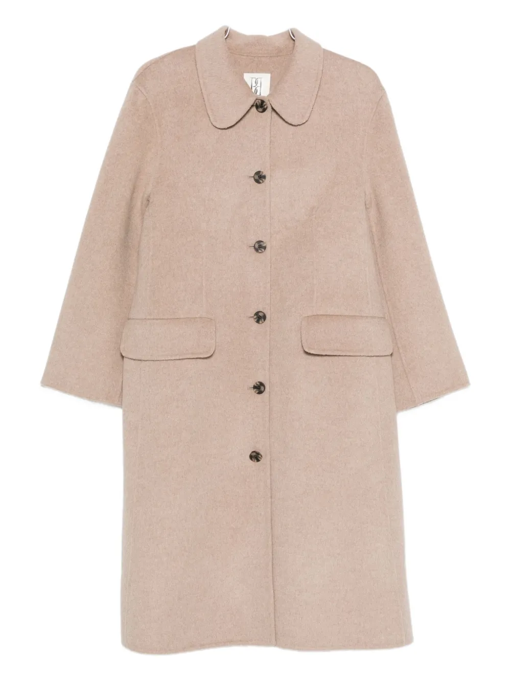 Однобортное пальто с круглым воротником BY MALENE BIRGER, нейтральный
Однобортное пальто с круглым воротником BY MALENE BIRGER, нейтральный