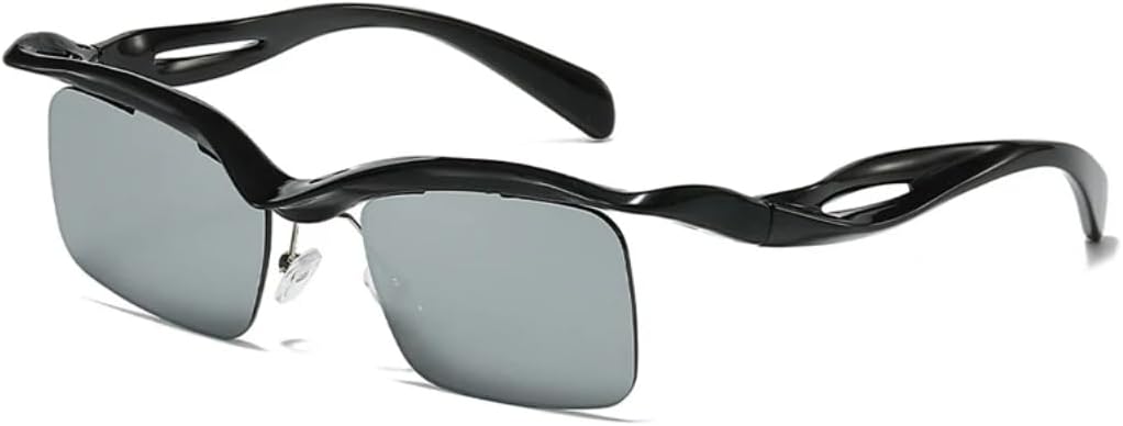 Ретро уникальные солнцезащитные очки без оправы, модные, с прозрачными линзами цвета океана, защита от УФ-излучения UV400, мужские, в стиле панк, зеркальные солнцезащитные очки UUPTTPL, Black Silver Mirror
Ретро уникальные солнцезащитные очки без оправы, модные, с прозрачными линзами цвета океана, защита от УФ-излучения UV400, мужские, в стиле панк, зеркальные солнцезащитные очки UUPTTPL, Black Silver Mirror