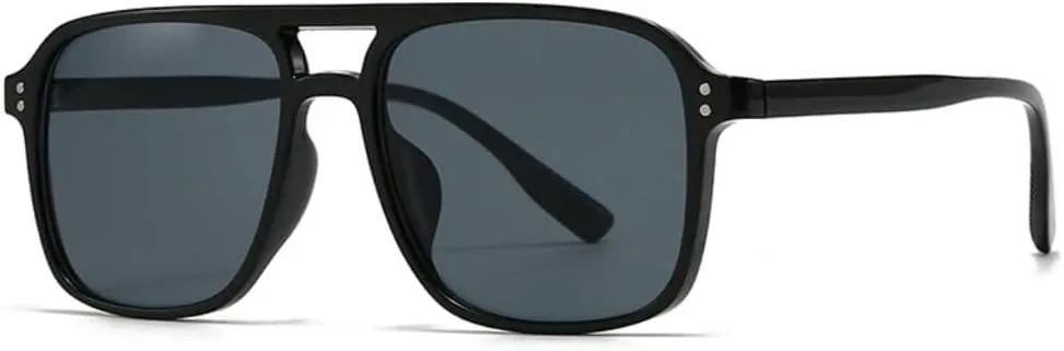 Мужские солнцезащитные очки в стиле ретро с двойной перемычкой и квадратными линзами, заклепками, модные женские солнцезащитные очки UV400 UATXTAU, Black Grey
Мужские солнцезащитные очки в стиле ретро с двойной перемычкой и квадратными линзами, заклепками, модные женские солнцезащитные очки UV400 UATXTAU, Black Grey