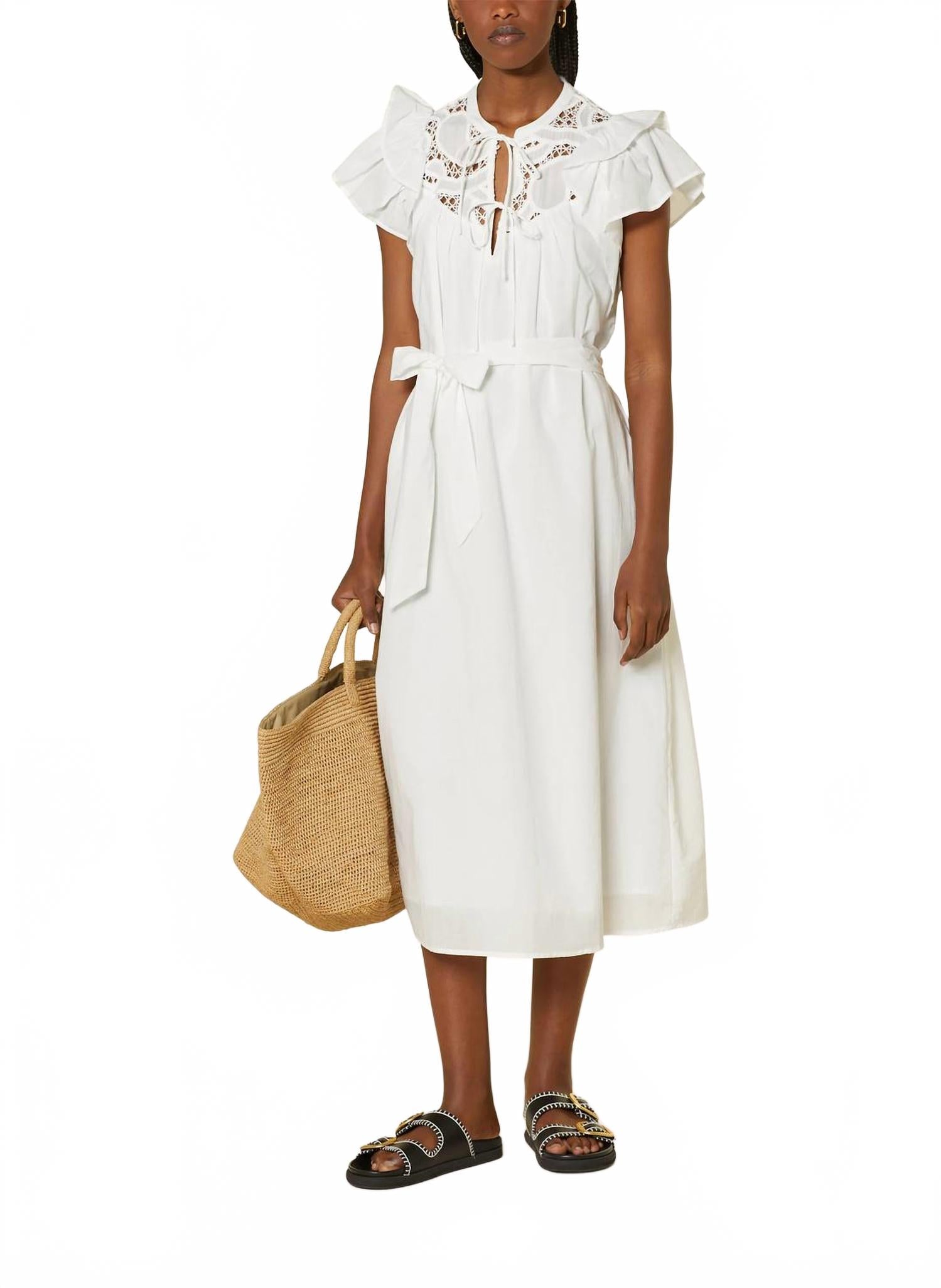 Платье миди Cedra белого цвета Suncoo, белый
Платье миди Cedra белого цвета Suncoo, белый