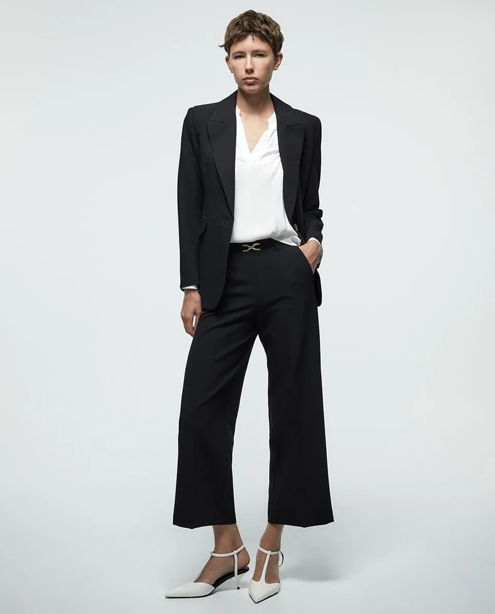 Прямые брюки с пряжкой Sfera, черный
Прямые брюки с пряжкой Sfera, черный