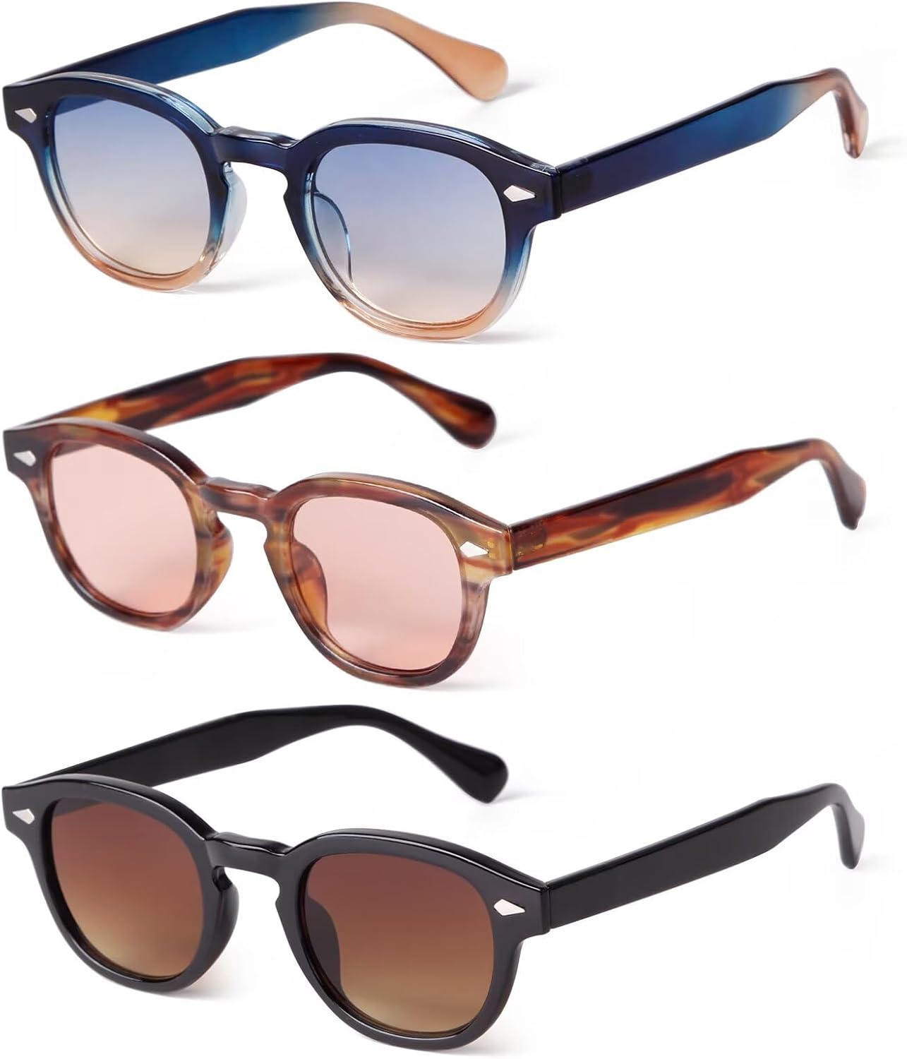 Ретро-солнцезащитные очки маленького круглого размера, набор из 3 штук, винтажные солнцезащитные очки в круглой оправе с тонировкой, классические, стильные, модные, для женщин, мужчин и унисекс DQbhzh
Ретро-солнцезащитные очки маленького круглого размера, набор из 3 штук, винтажные солнцезащитные очки в круглой оправе с тонировкой, классические, стильные, модные, для женщин, мужчин и унисекс DQbhzh