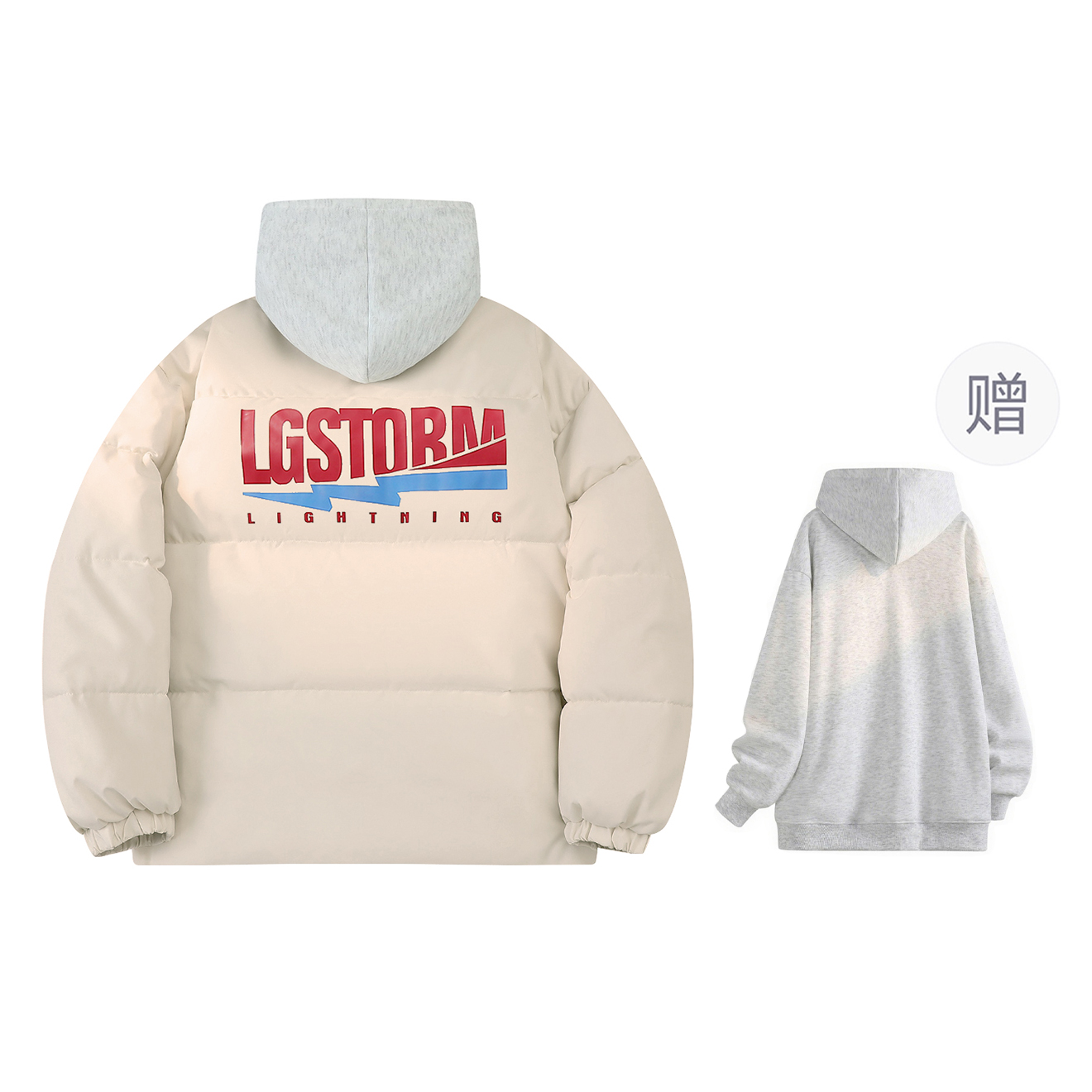 Пуховик Unisex Lightning X Storm, белый (comes with светло-серый красный plaid hoodie)
Пуховик Unisex Lightning X Storm, белый (comes with светло-серый красный plaid hoodie)