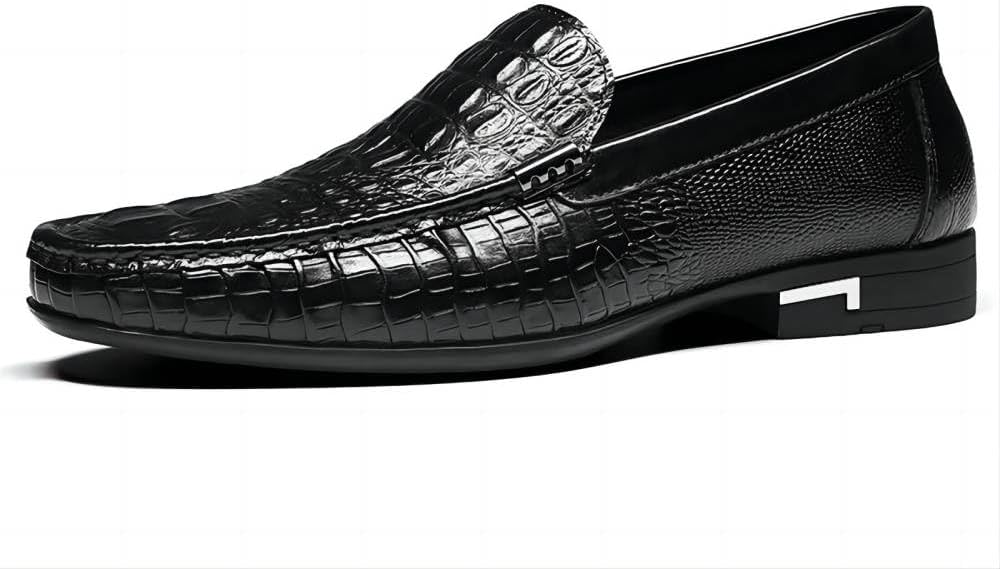 Мужские повседневные оксфорды с узором под крокодила, классические деловые лоферы для свадьбы и вождения, из натуральной кожи Asifn, черный
Мужские повседневные оксфорды с узором под крокодила, классические деловые лоферы для свадьбы и вождения, из натуральной кожи Asifn, черный