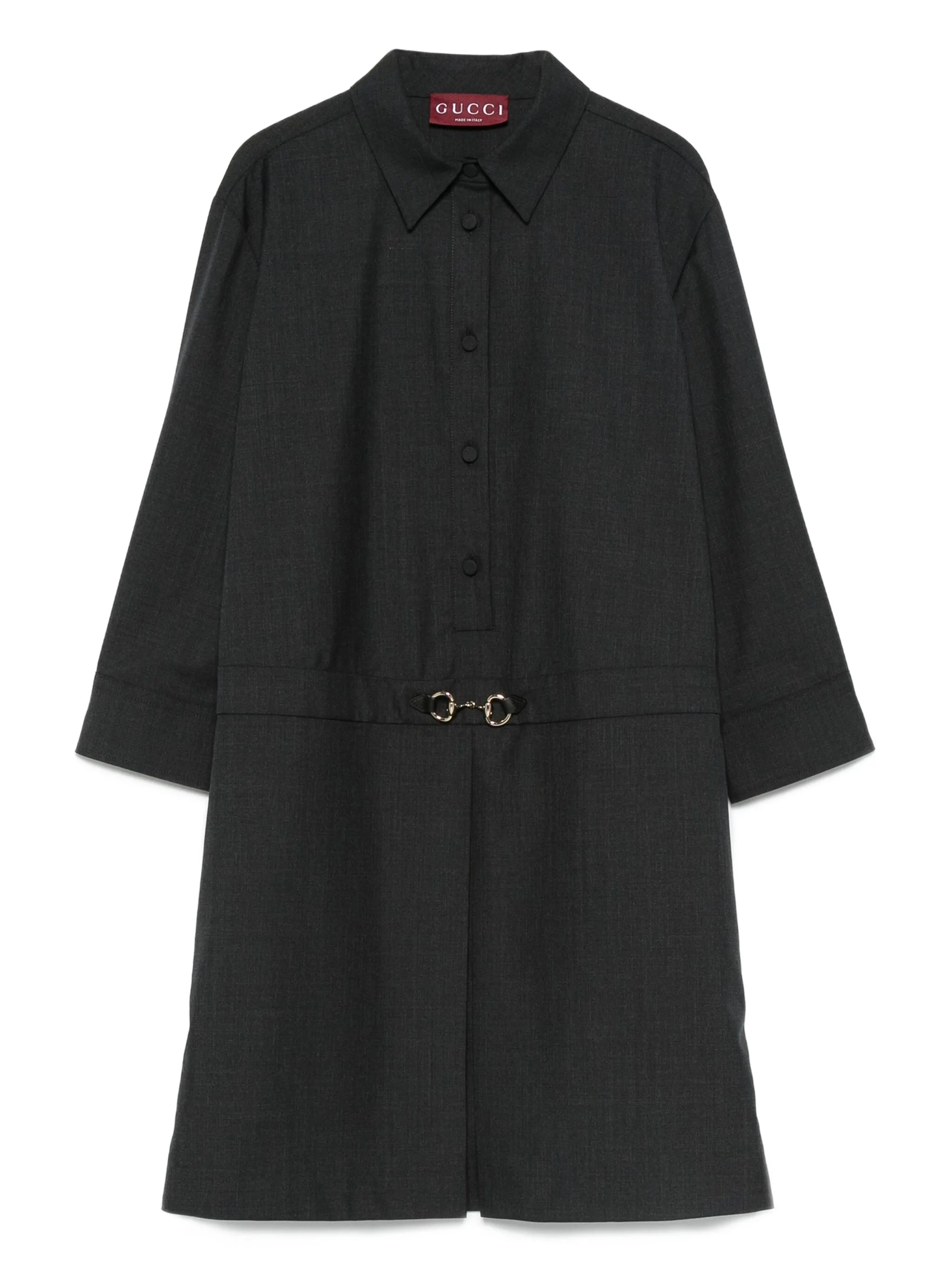 Платье-рубашка мини на пуговицах Gucci, серый
Платье-рубашка мини на пуговицах Gucci, серый