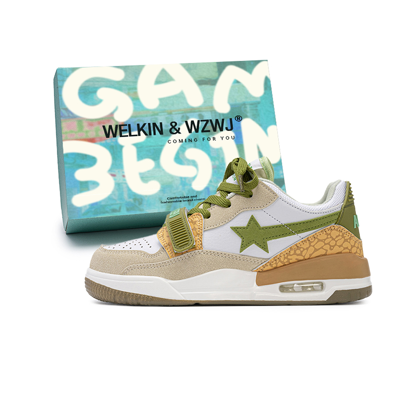 WELKIN&WZWJ Коллекция Stars, белые кроссовки противоскользящие увеличивающие рост низкие скейтборд обувь унисекс - матча зеленый, цвет Matcha Green
WELKIN&WZWJ Коллекция Stars, белые кроссовки противоскользящие увеличивающие рост низкие скейтборд обувь унисекс - матча зеленый, цвет Matcha Green