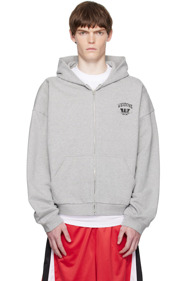 Колледж худи на молнии We11Done, серый
Колледж худи на молнии We11Done, серый