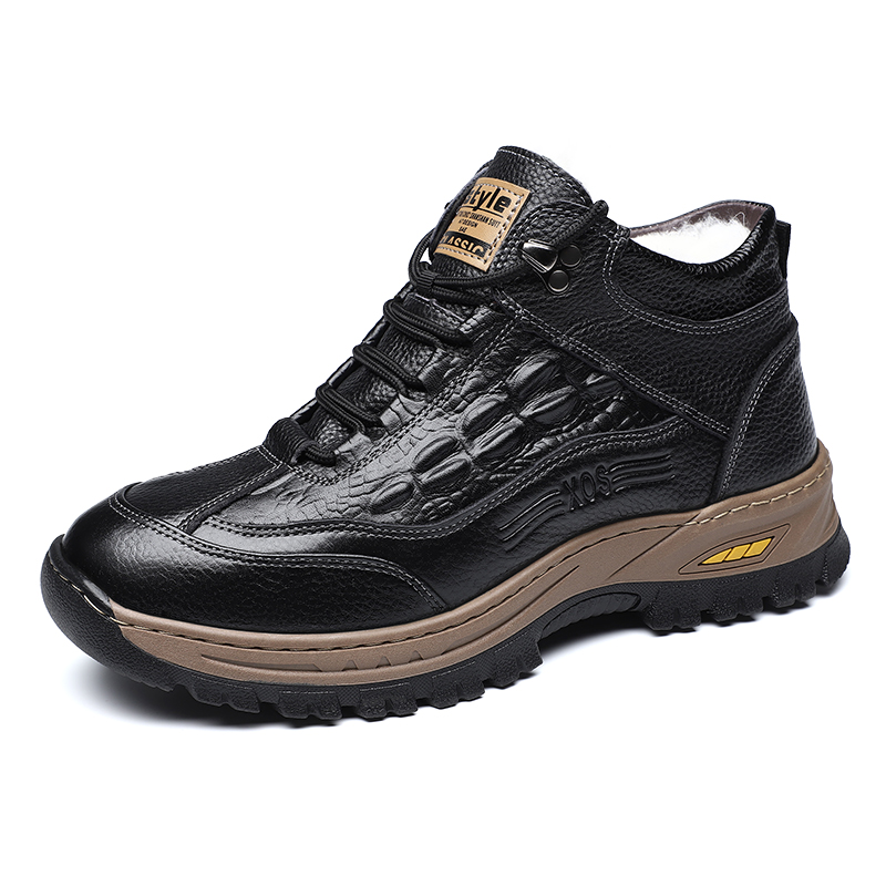 MODENGPAN Нескользящие износостойкие повседневные туфли средней высоты, мужские, черные
MODENGPAN Нескользящие износостойкие повседневные туфли средней высоты, мужские, черные